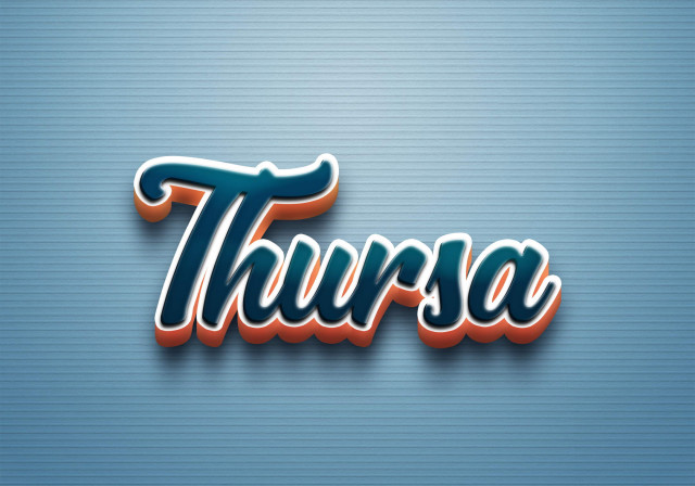 Free photo of Cursive Name DP: Thursa