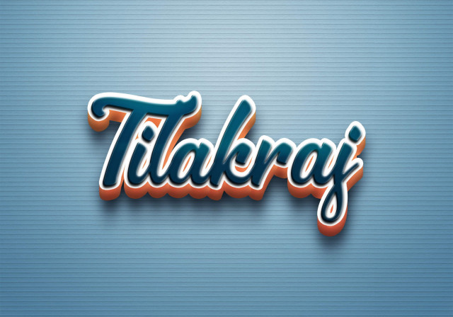 Free photo of Cursive Name DP: Tilakraj