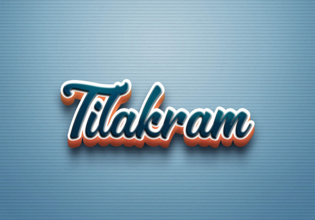 Free photo of Cursive Name DP: Tilakram