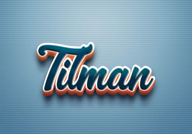 Free photo of Cursive Name DP: Tilman