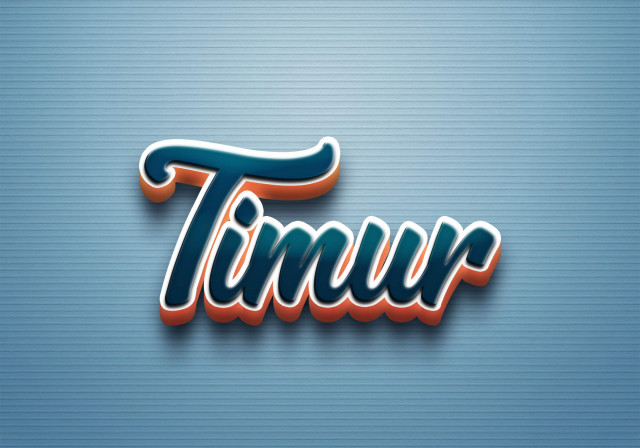 Free photo of Cursive Name DP: Timur