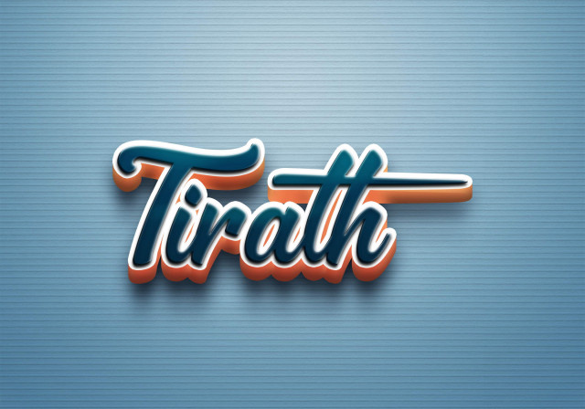 Free photo of Cursive Name DP: Tirath