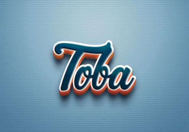 Free photo of Cursive Name DP: Toba