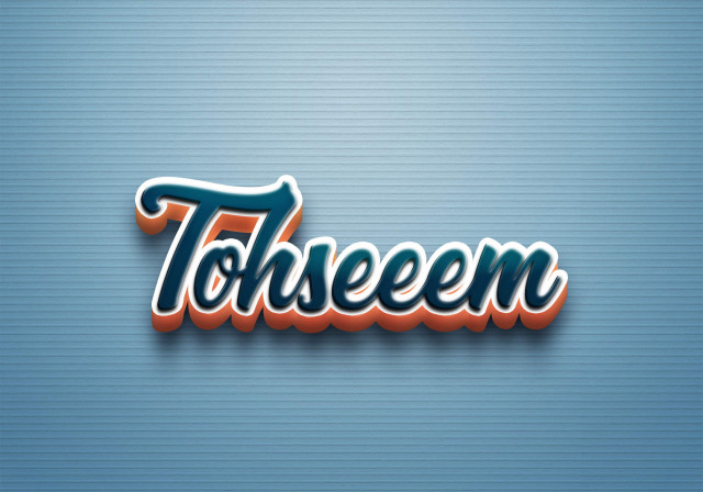 Free photo of Cursive Name DP: Tohseeem