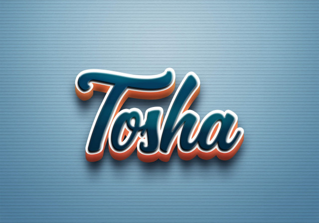 Free photo of Cursive Name DP: Tosha