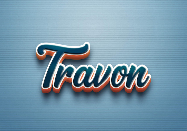 Free photo of Cursive Name DP: Travon
