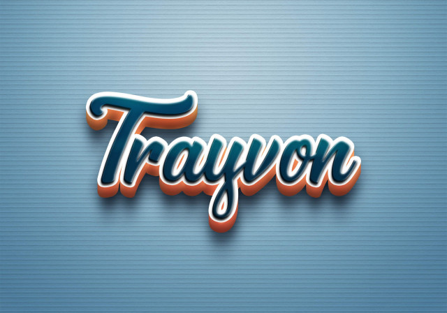 Free photo of Cursive Name DP: Trayvon