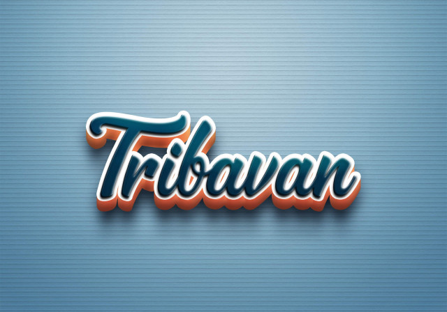 Free photo of Cursive Name DP: Tribavan