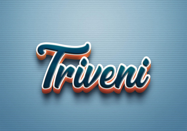 Free photo of Cursive Name DP: Triveni