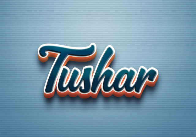 Free photo of Cursive Name DP: Tushar