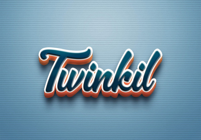 Free photo of Cursive Name DP: Twinkil