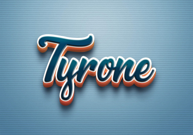 Free photo of Cursive Name DP: Tyrone