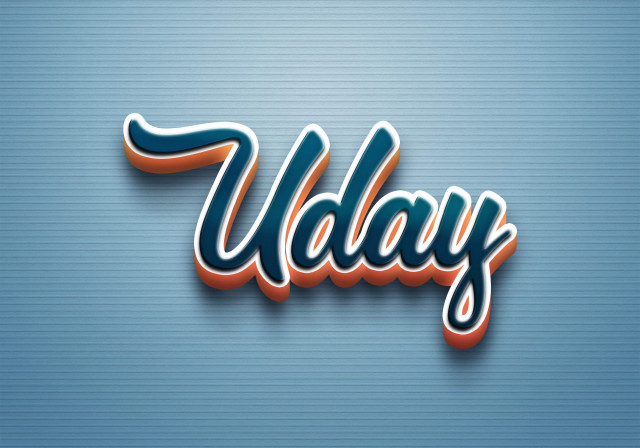 Free photo of Cursive Name DP: Uday