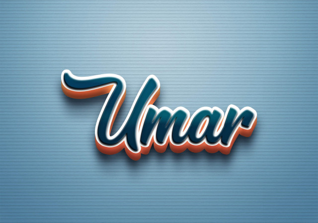 Free photo of Cursive Name DP: Umar