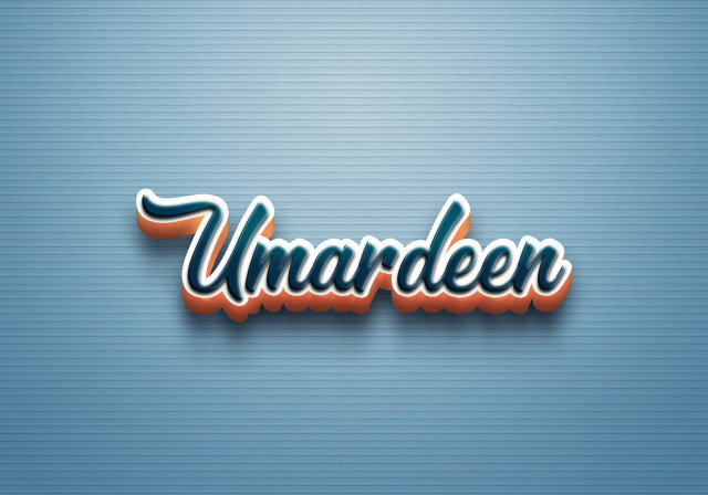 Free photo of Cursive Name DP: Umardeen