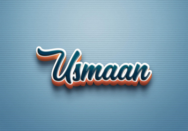 Free photo of Cursive Name DP: Usmaan