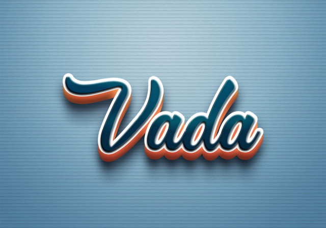 Free photo of Cursive Name DP: Vada