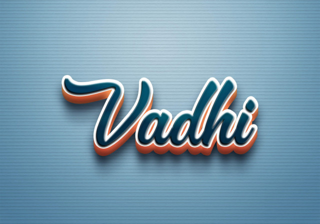 Free photo of Cursive Name DP: Vadhi
