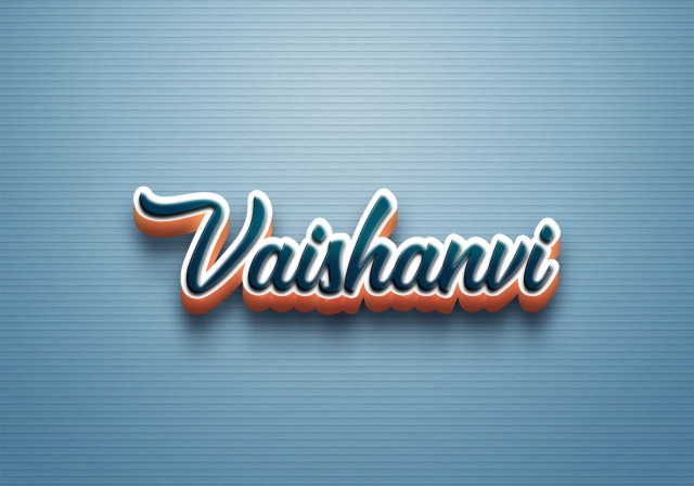 Free photo of Cursive Name DP: Vaishanvi