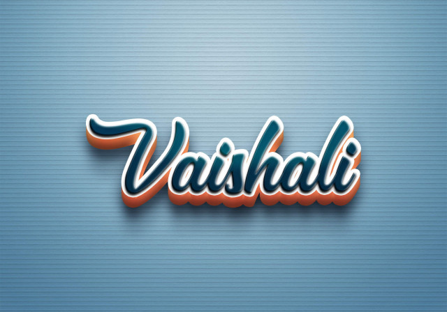 Free photo of Cursive Name DP: Vaishali