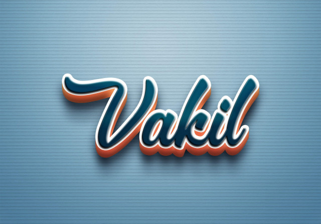 Free photo of Cursive Name DP: Vakil