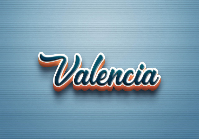 Free photo of Cursive Name DP: Valencia