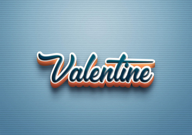 Free photo of Cursive Name DP: Valentine