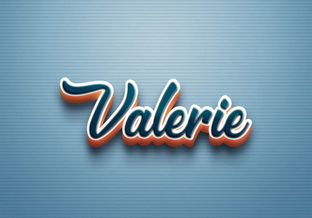 Free photo of Cursive Name DP: Valerie