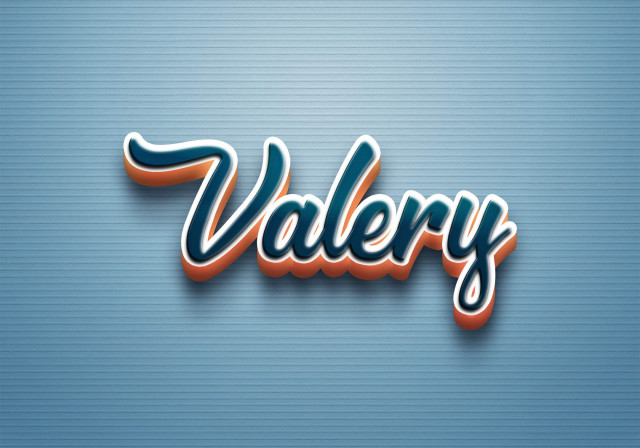 Free photo of Cursive Name DP: Valery