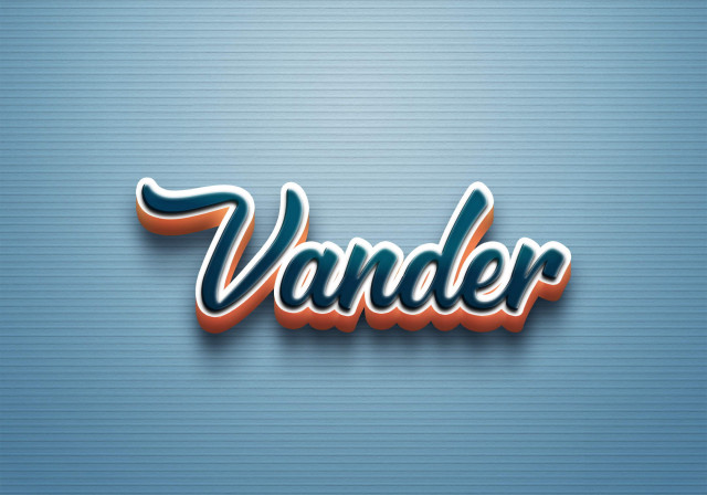 Free photo of Cursive Name DP: Vander