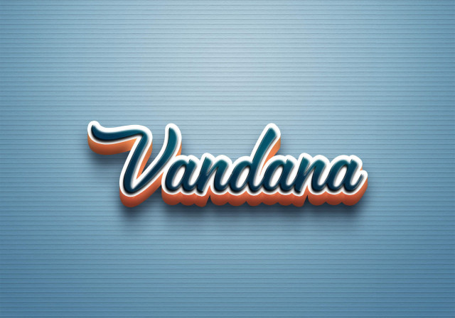 Free photo of Cursive Name DP: Vandana