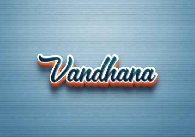 Free photo of Cursive Name DP: Vandhana