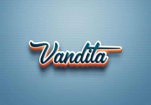 Free photo of Cursive Name DP: Vandita