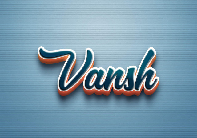 Free photo of Cursive Name DP: Vansh