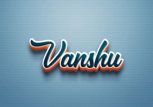 Free photo of Cursive Name DP: Vanshu
