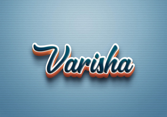 Free photo of Cursive Name DP: Varisha