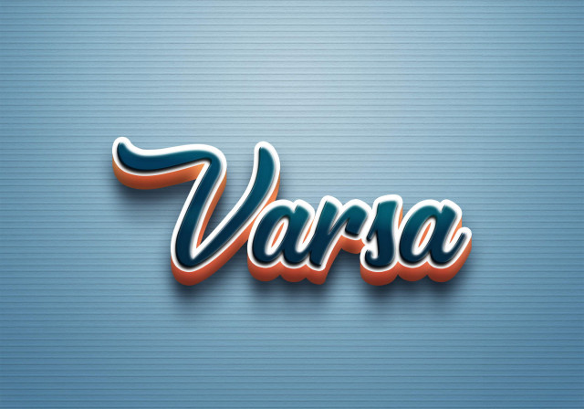 Free photo of Cursive Name DP: Varsa