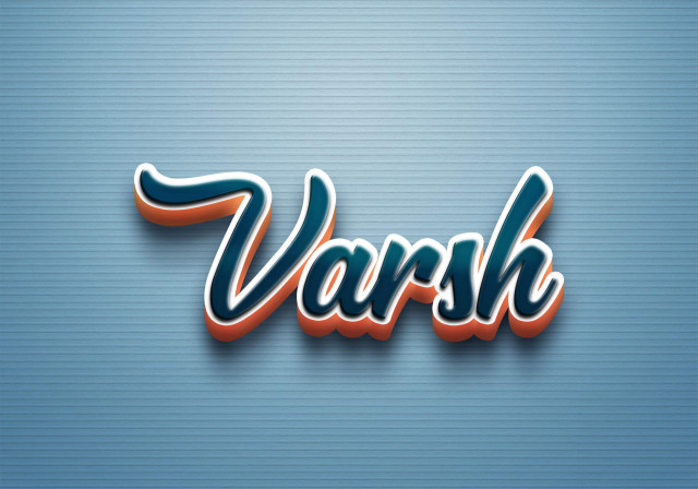 Free photo of Cursive Name DP: Varsh