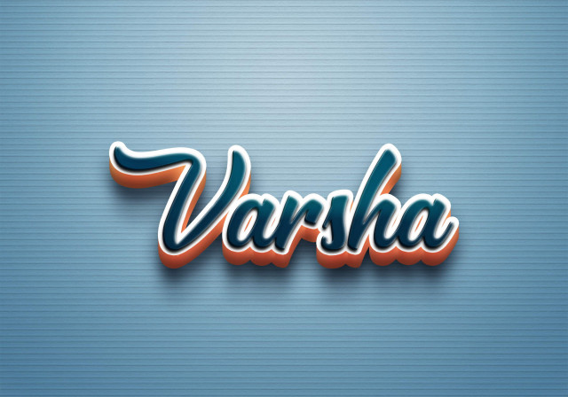 Free photo of Cursive Name DP: Varsha
