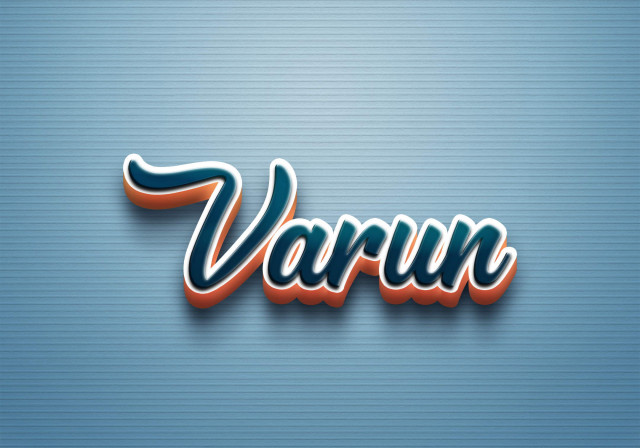 Free photo of Cursive Name DP: Varun