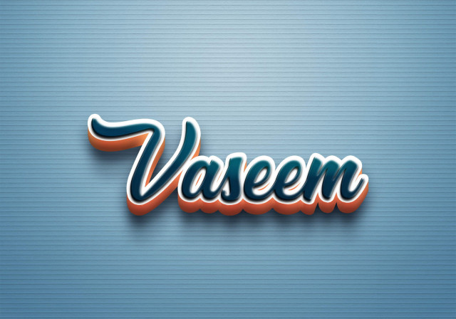 Free photo of Cursive Name DP: Vaseem