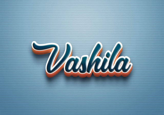 Free photo of Cursive Name DP: Vashila