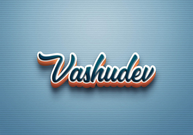 Free photo of Cursive Name DP: Vashudev