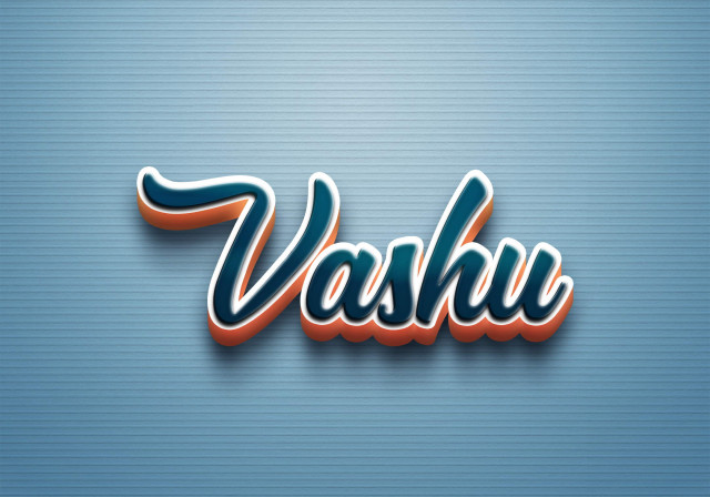Free photo of Cursive Name DP: Vashu