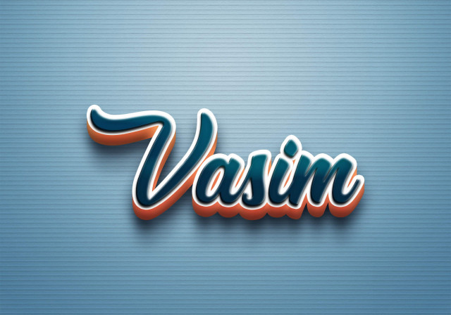 Free photo of Cursive Name DP: Vasim