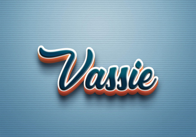 Free photo of Cursive Name DP: Vassie