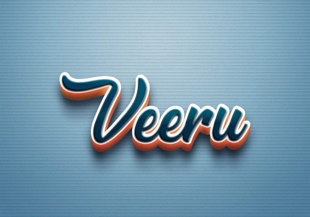 Free photo of Cursive Name DP: Veeru