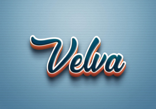 Free photo of Cursive Name DP: Velva