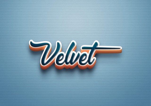 Free photo of Cursive Name DP: Velvet