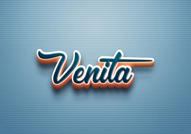 Free photo of Cursive Name DP: Venita